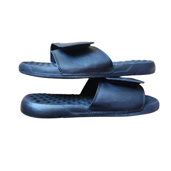 I Slides Black Slide On Adjustable‎ Sandals Ram Men's Size 9 - Picture 8 of 9